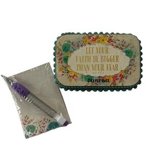 NATURAL‎ LIFE Floral Prayer Box with Notepad Pen